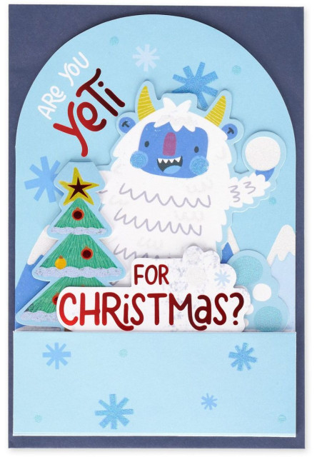 Vianočné prianie Legami Pop-Up Card - Pop-Up Greeting Card - Yeti