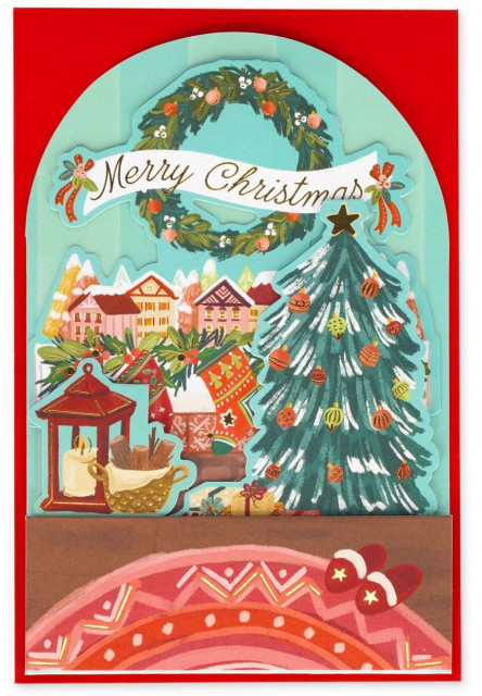 Vianočné prianie Legami Pop-Up Card - Pop-Up Greeting Card - Xmas Fireplace