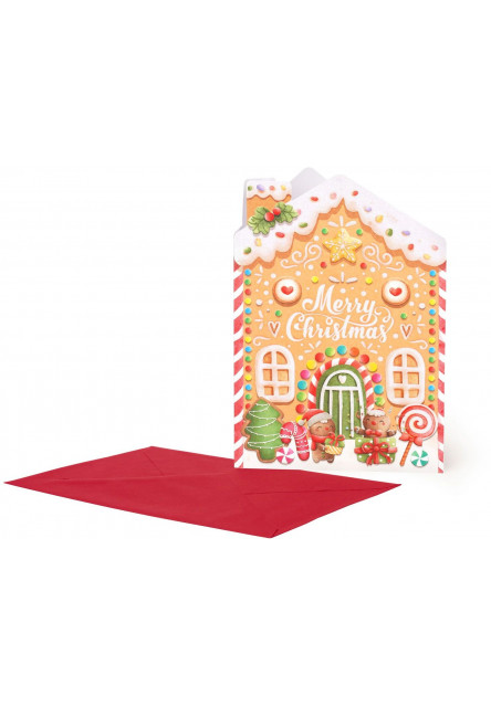Vianočné prianie Legami Greeting Cards - Gingerbread House