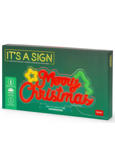 Dekoračné svetlo Legami Neon-Effect Led Sign - It'S A Sign - Merry Xmas