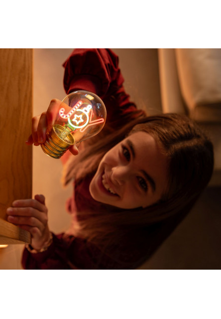 Dekoračné svetlo Legami Lightbulb-Shaped Table Lamp - Bulb Fiction - Joy