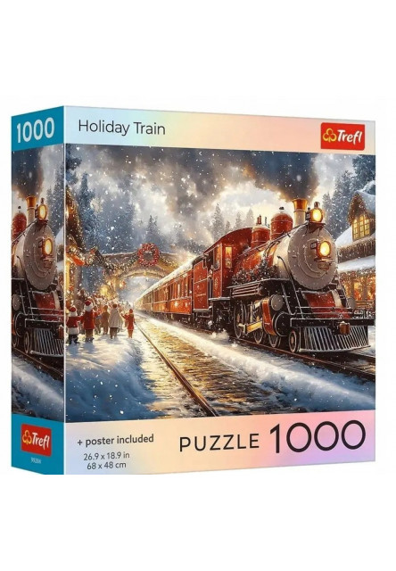 Trefl Puzzle 1000 USA Collection: Vianočný vlak