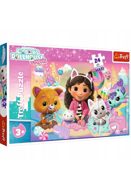 Trefl Puzzle 24 Maxi Gabby's Dollhouse Mačací svet Gabby