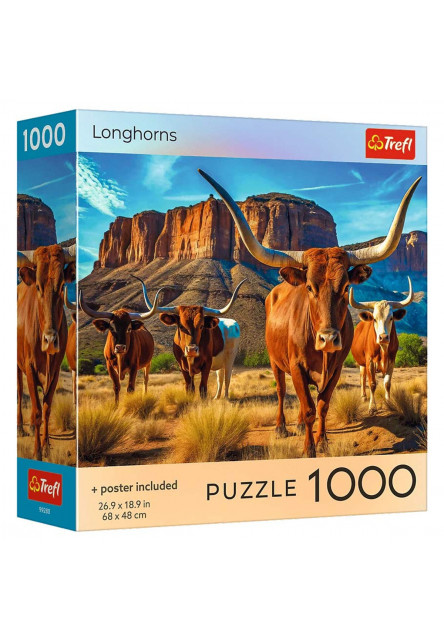 Trefl Puzzle 1000 USA Collection: Longhorns