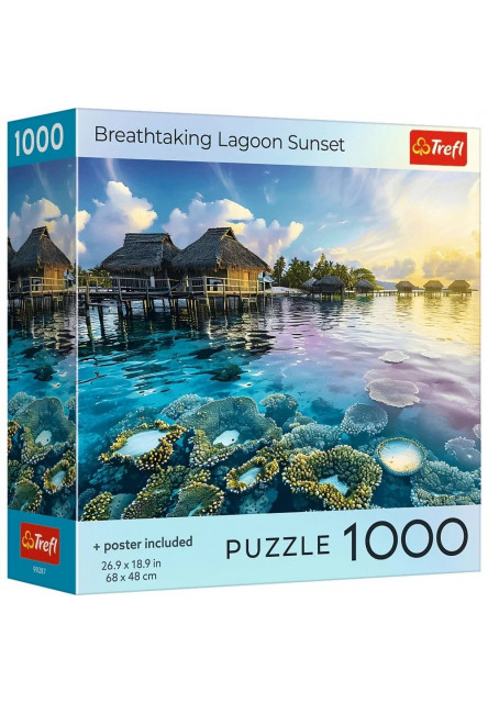 Trefl Puzzle 1000 USA Collection: Úchvatný západ slnka v lagúne