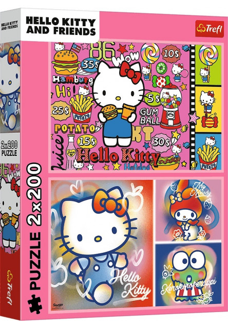 Trefl Puzzle Hello Kitty a priatelia 2x200 dielikov