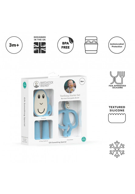 štartovací set na prerezávanie zúbkov - light blue