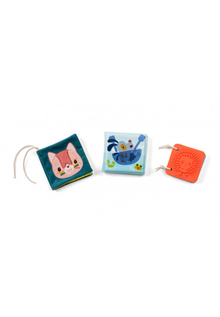 Lilliputiens – súprava 3 senzorických knižiek – mačička Jeanne