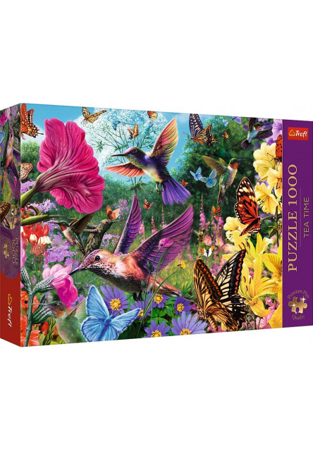 Trefl Puzzle 1000 Premium Plus - Čajový čas: Záhrada kolibríkov
