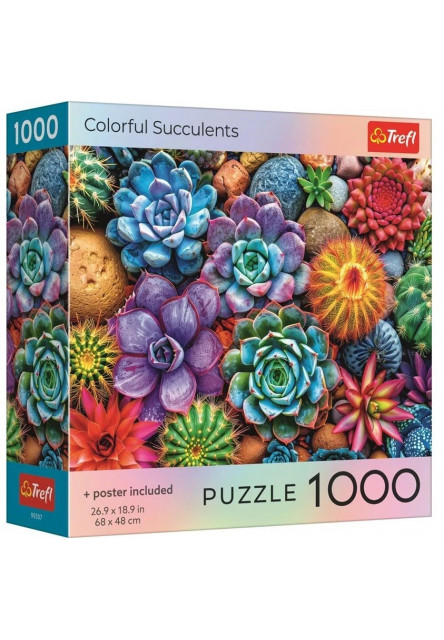 Trefl Puzzle 1000 Farebné sukulenty