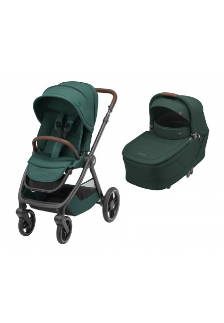 Oxford kočík Essential Green + vanička Sense Twillic Green