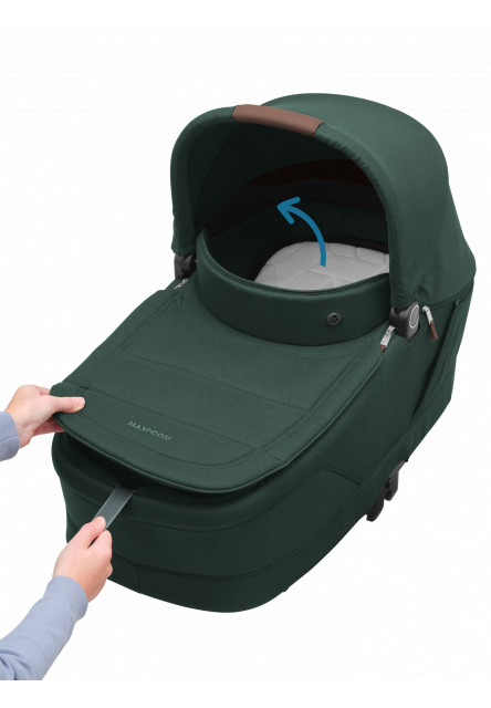Oxford kočík Essential Green + vanička Sense Twillic Green