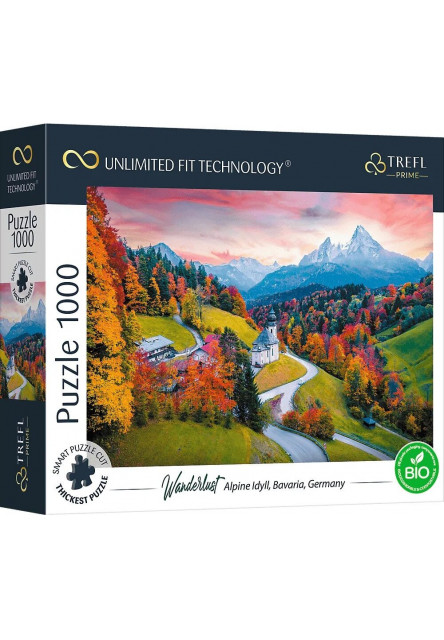 Trefl prime puzzle 1000 UFT - Potulky: Alpská idylka, Bavorsko, Nemecko