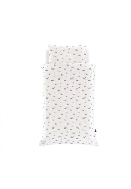 Povlečení Jersey 100/135 + 40/60 Little Farm Blau