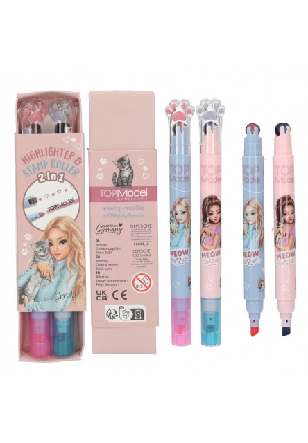 zvýrazňovače a pečiatky