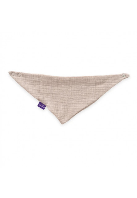 Bandana Bib 2 ks Beige & Schokopflaume