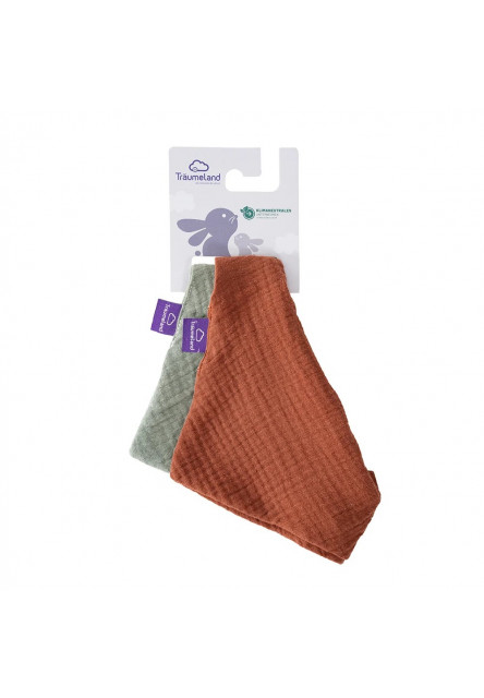 Bandana Bib 2 ks Terrakotta & Salbei Grün