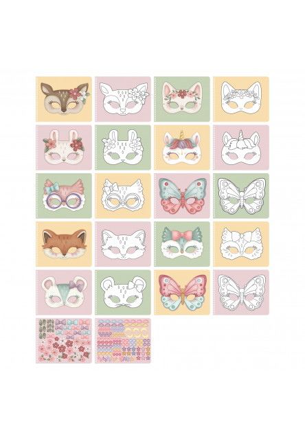 Kniha s vystrihovacími maskami Rosa