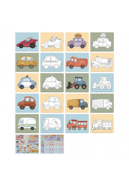 Kniha s vystrihovacími autami Jim