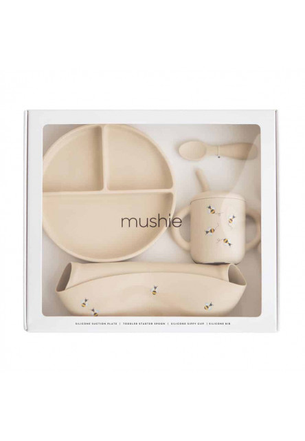 Silikónový jednálenský set pre batoľatá mushie - bees