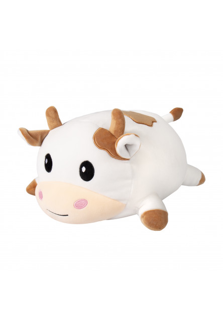 Plyšový vankúš - Kravička biela