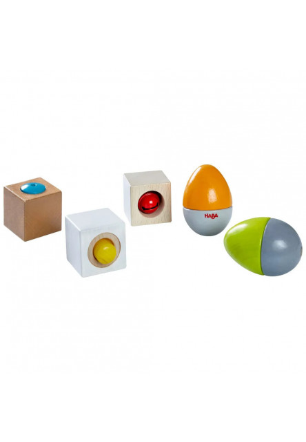 Súprava hudobných nástrojov - akustické kocky a hrkajúce vajíčka