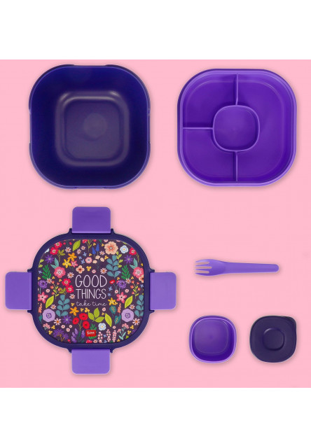 Desiatový box Legami 1700 ml - Kvety