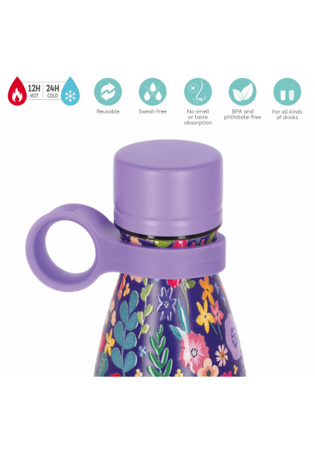 Vákuová termofľaša Legami - Horúca a studená 500 ml - Kvety