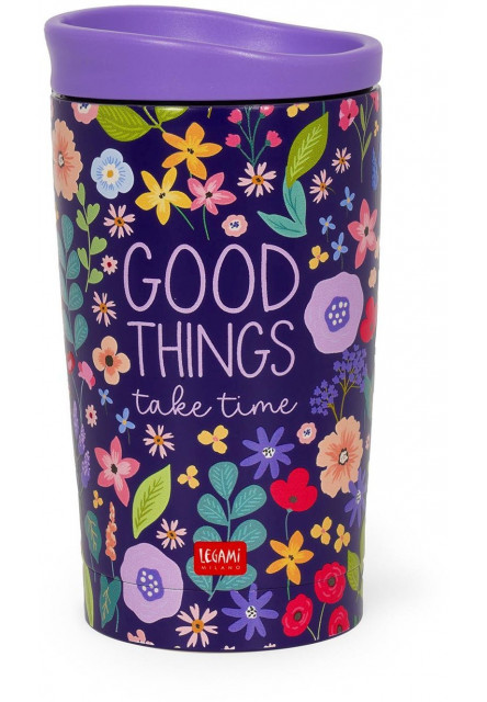 Vákuový termohrnček Legami Horúce a studené 275 ml - Kvety