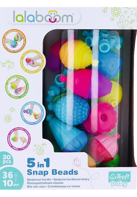 Trefl Lalaboom - Súprava spájacích korálkových blokov - 30 dielov