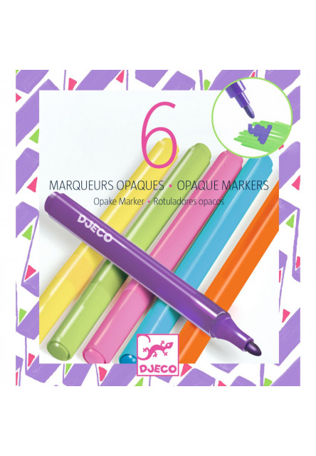 ENG: 6 opaque markers -  80s