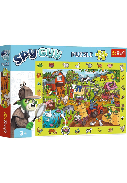 Trefl Puzzle s hladaním obrázkov 24 dielikov - Farma špióna