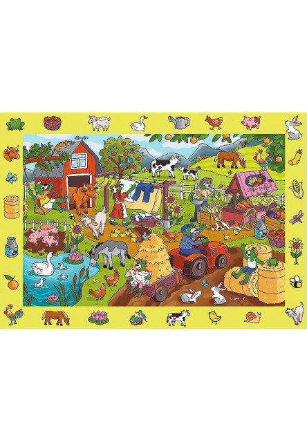 Trefl Puzzle s hladaním obrázkov 24 dielikov - Farma špióna