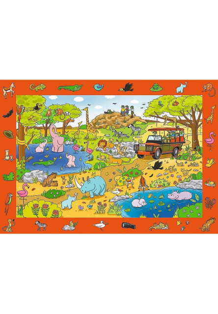Trefl Puzzle s hľadaním obrázkov Spy Guy: Safari 24 dielikov