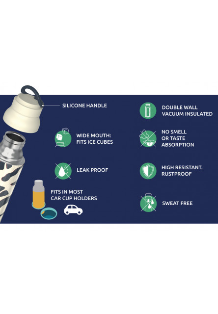 Nerezová termofľaša Pulse Black 700 ml