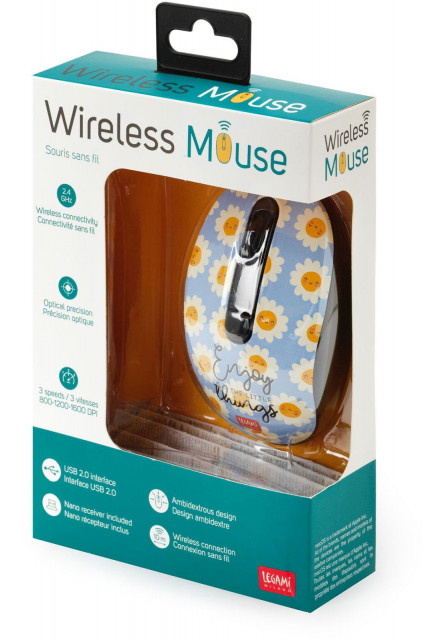 Bezdrôtová myš Legami wireless mouse - daisy - Poškodené