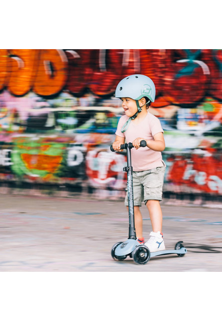 Detská prilba scoot and ride - s - steel - Poškodený kus