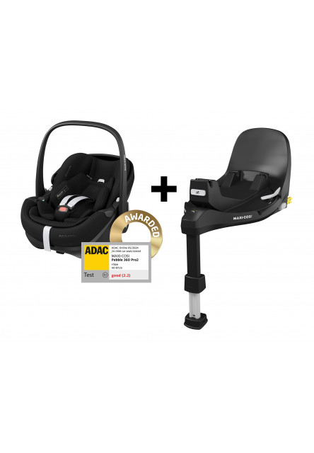 Pebble 360 Pro 2 autosedačka Essential Black + základňa FamilyFix 360 Pro