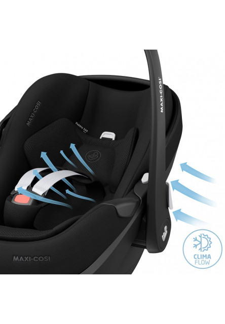 Pebble 360 Pro 2 autosedačka Essential Black + základňa FamilyFix 360 Pro