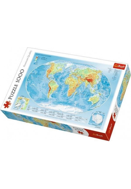 Puzzle Trefl Zemepisná mapa 1000