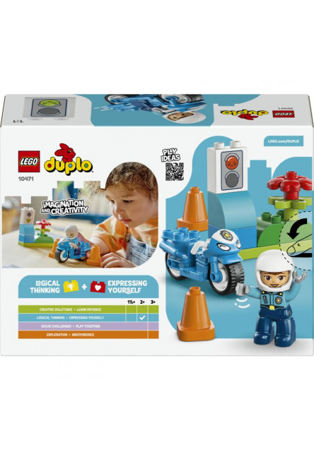 Modrá policajná motorka