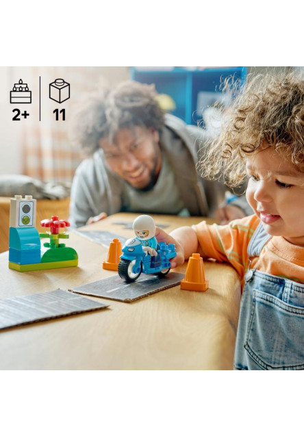 Modrá policajná motorka