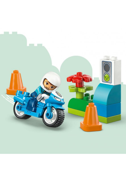 Modrá policajná motorka