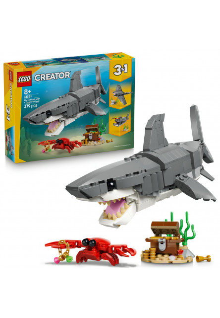 Divoký žralok a truhlica s pokladom