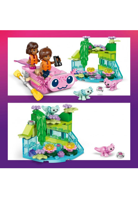 Dobrodružný čln s axolotlami