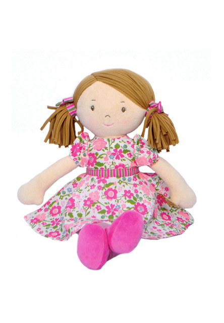 Látková bábika 41cm (Fran – ružové šaty) Bonikka