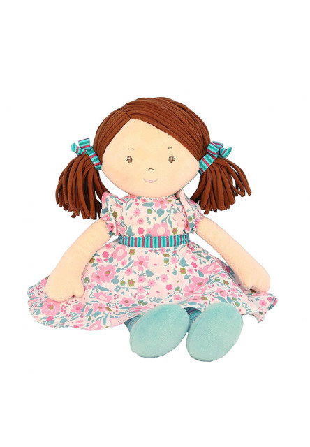 Látková bábika 41cm (Katy – ružovo-modré šaty)