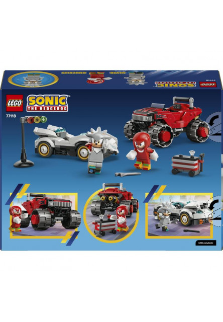 Silver a jeho auto vs. Knuckles a jeho monster truck