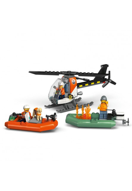 Záchranný čln pobrežnej hliadky a vrtuľník