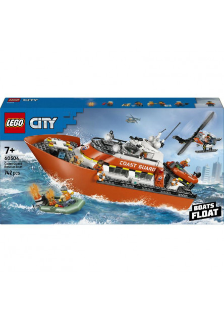 Záchranný čln pobrežnej hliadky a vrtuľník